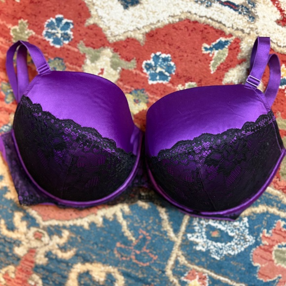 Cacique Other - Cacique Purple and Black Lace Bra